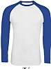 Camiseta Bicolor Funky Manga Larga Hombre Sols - Color Blanco / Azul Royal